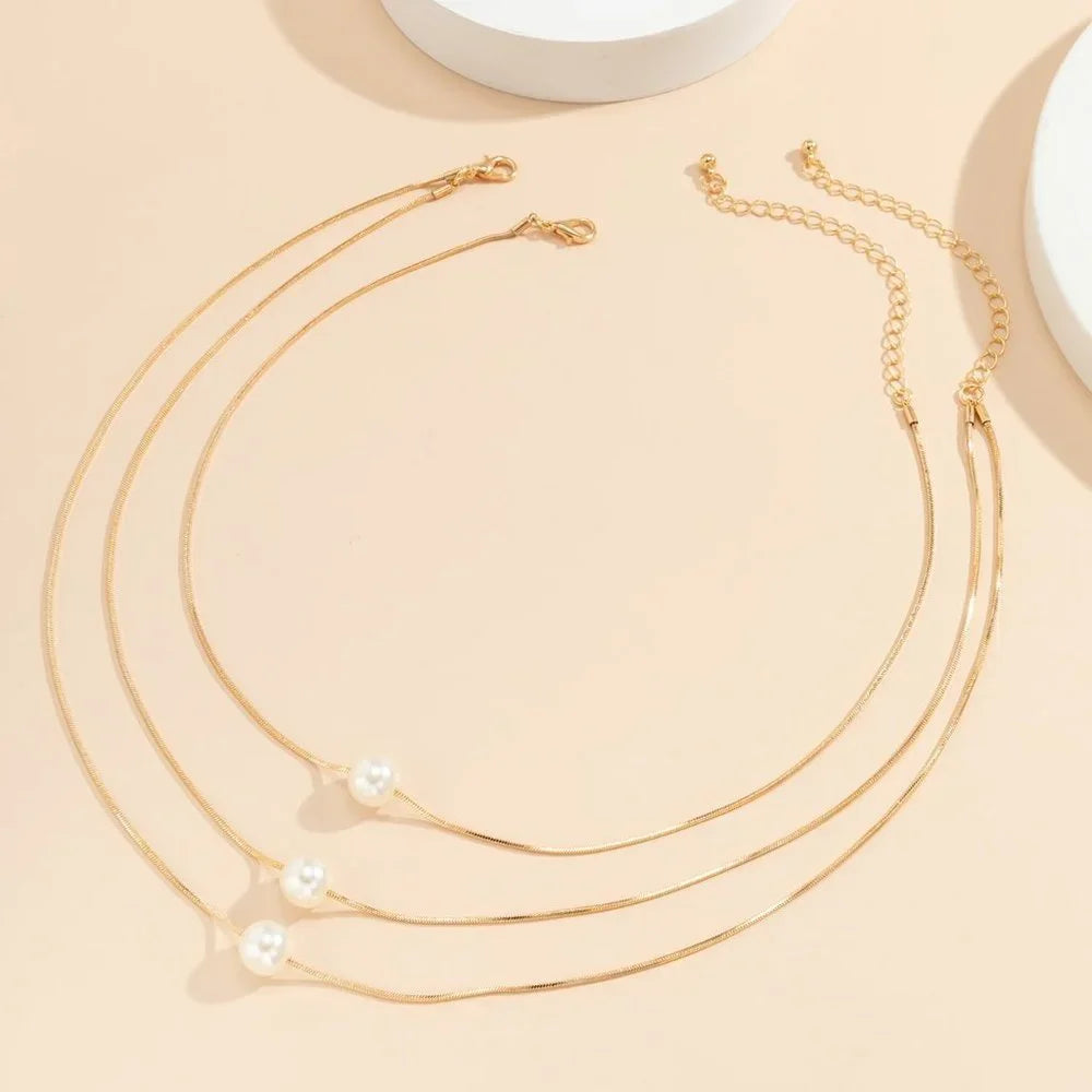 Magical Triple Pearl Necklace