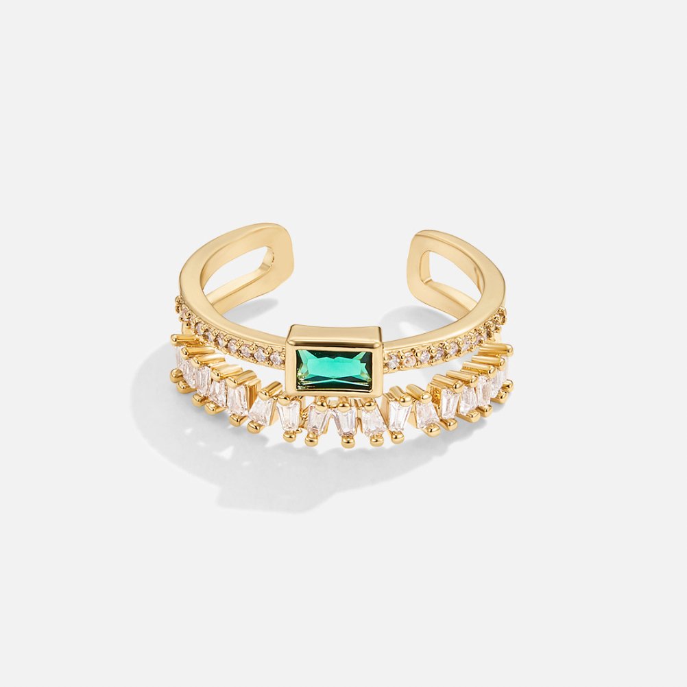 Crystal Layered Ring
