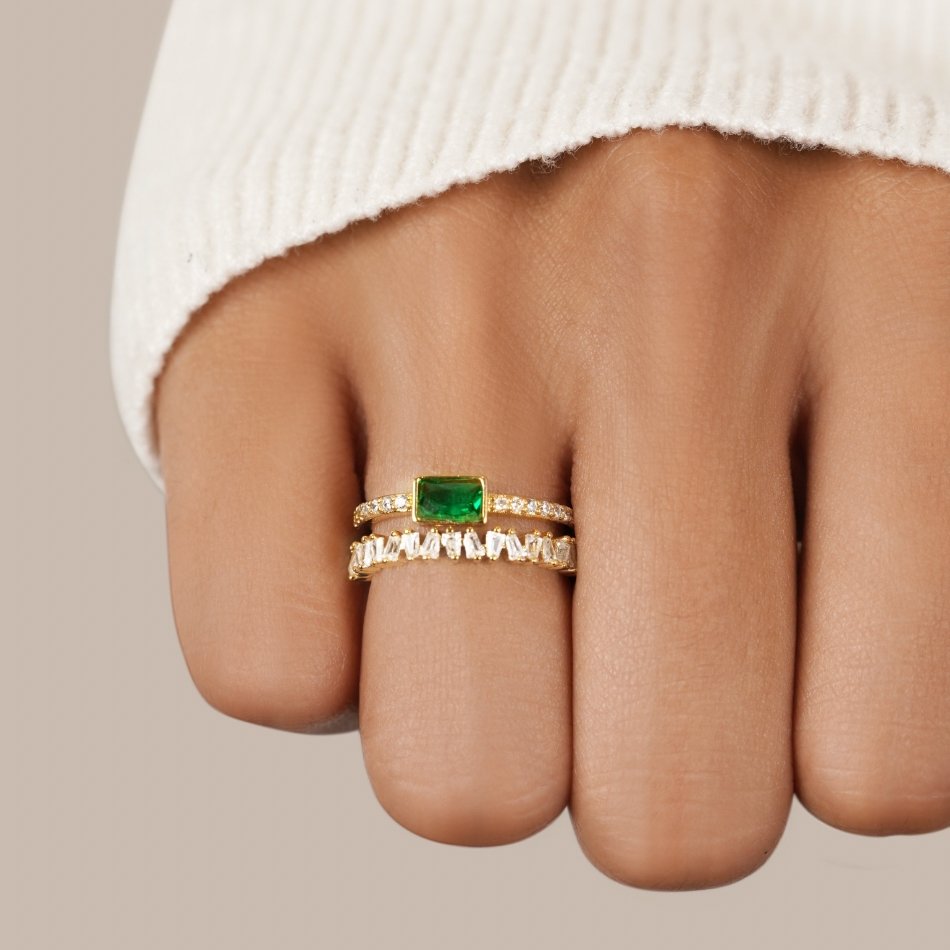 Crystal Layered Ring