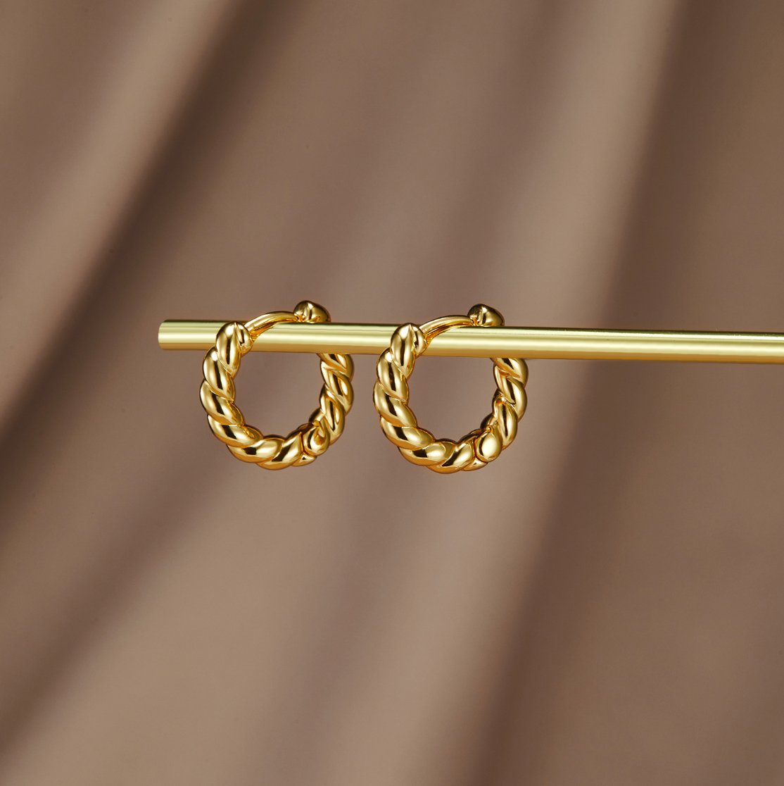 Timeless Twisted Gold Hoops