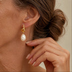 Knotted Pearl Drop Earrings