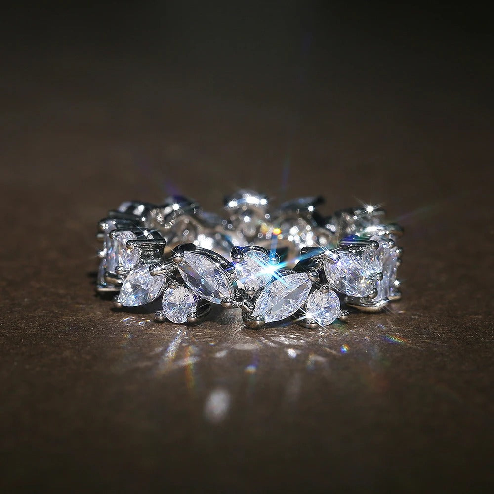 Lavish Marquise Stone Eternity Ring