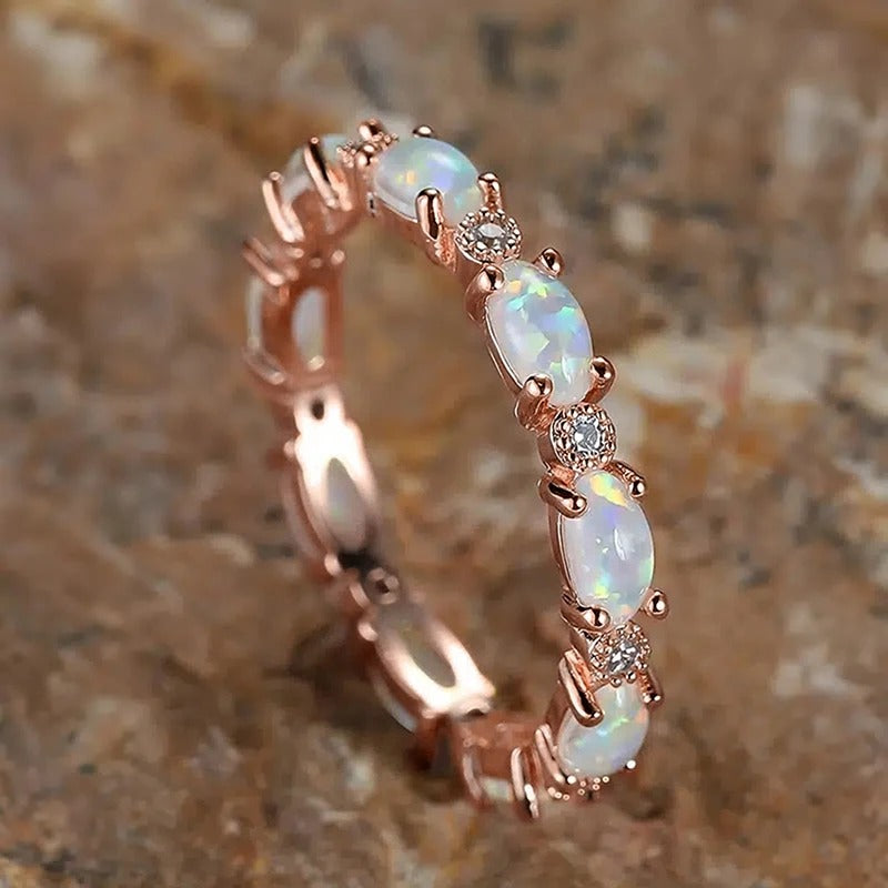 Ethereal Opal Crystal Gold Ring