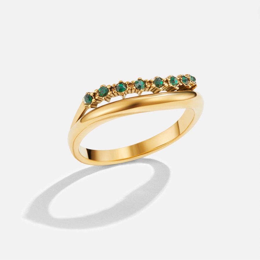 Luxe Gold Emerald Ring