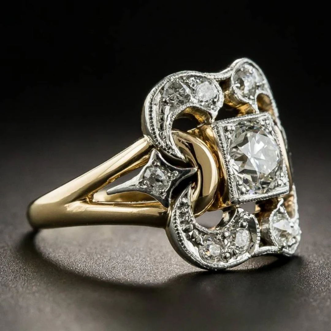 Lavish Zirconia Gold Ring