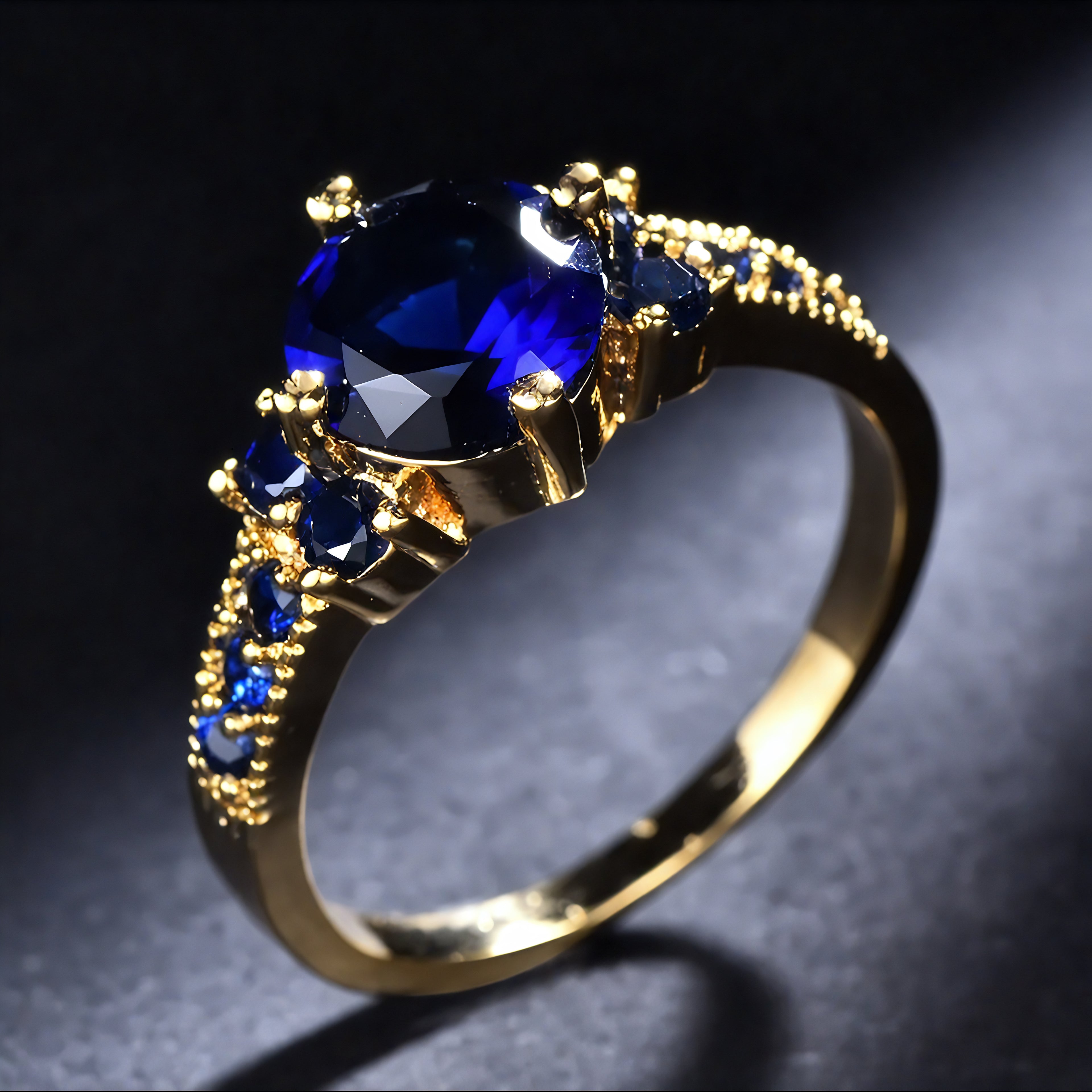 Celia Serawyn Gold Sapphire Ring