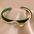 Emerald Green Wave Bracelet