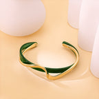 Emerald Green Wave Bracelet