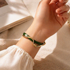 Emerald Green Wave Bracelet