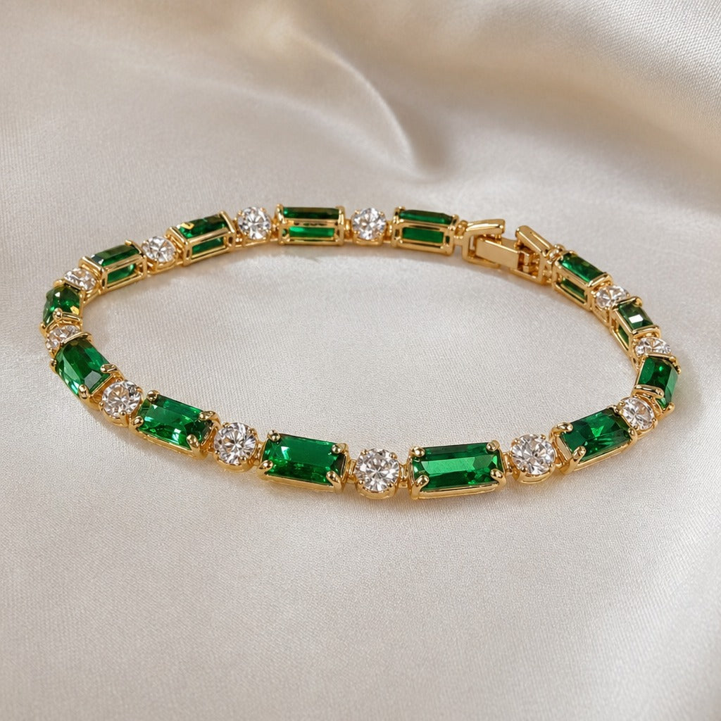 Elegant Radiance Emerald Bracelet