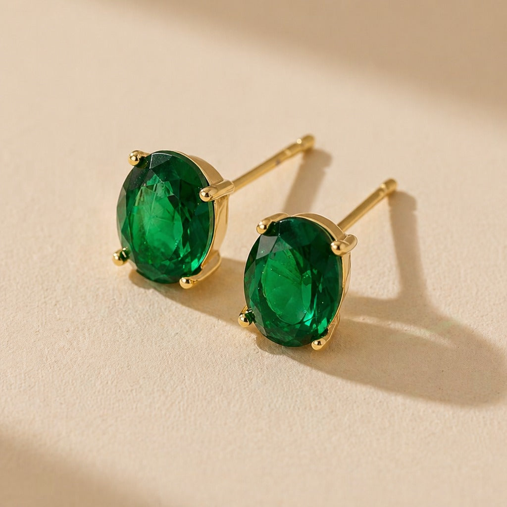 Gleam Oval Statement Earrings