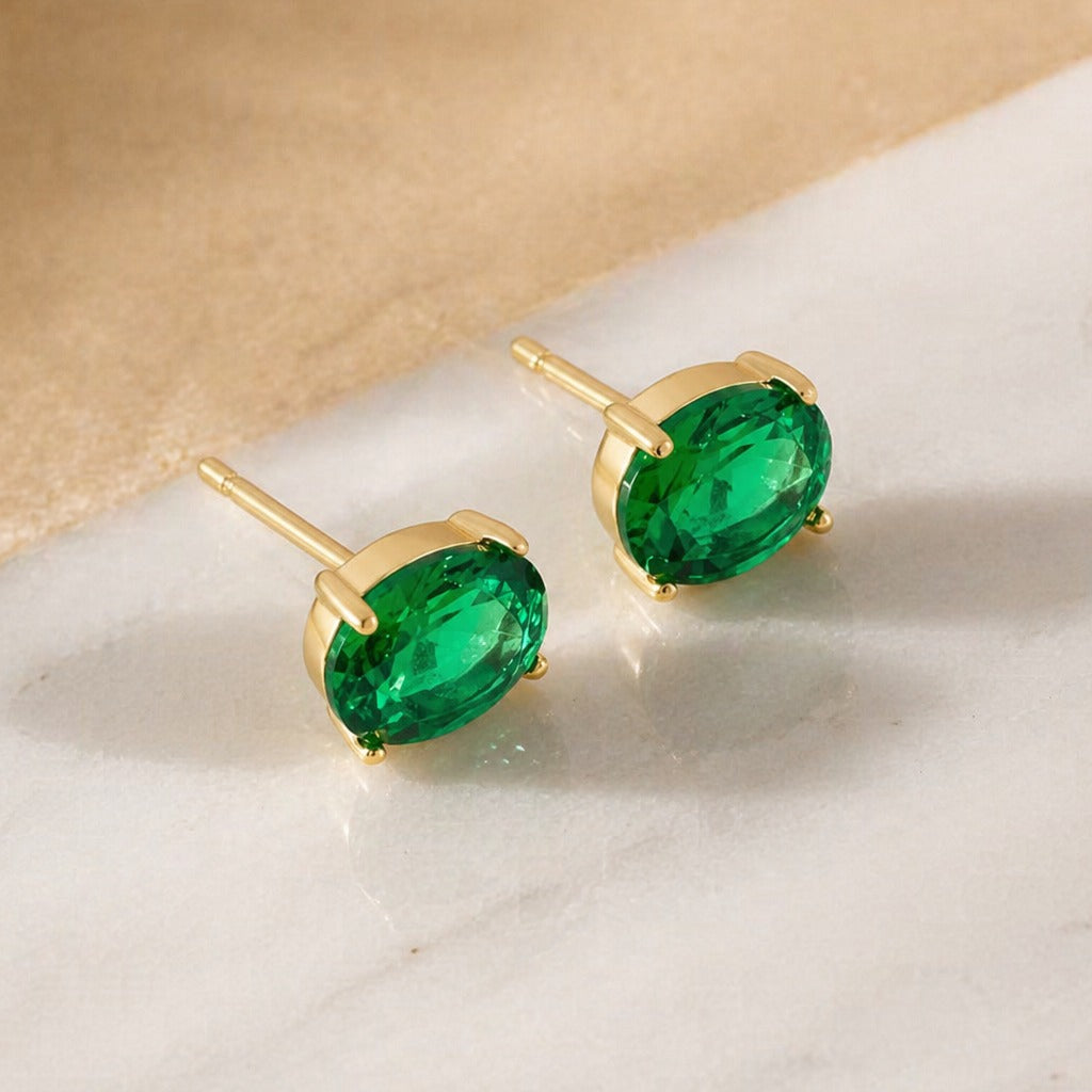 Gleam Oval Statement Earrings