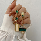 Emerald Geometry Statement Earrings
