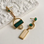 Emerald Geometry Statement Earrings