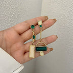 Emerald Geometry Statement Earrings