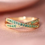 Twilight Crystal Cross Ring