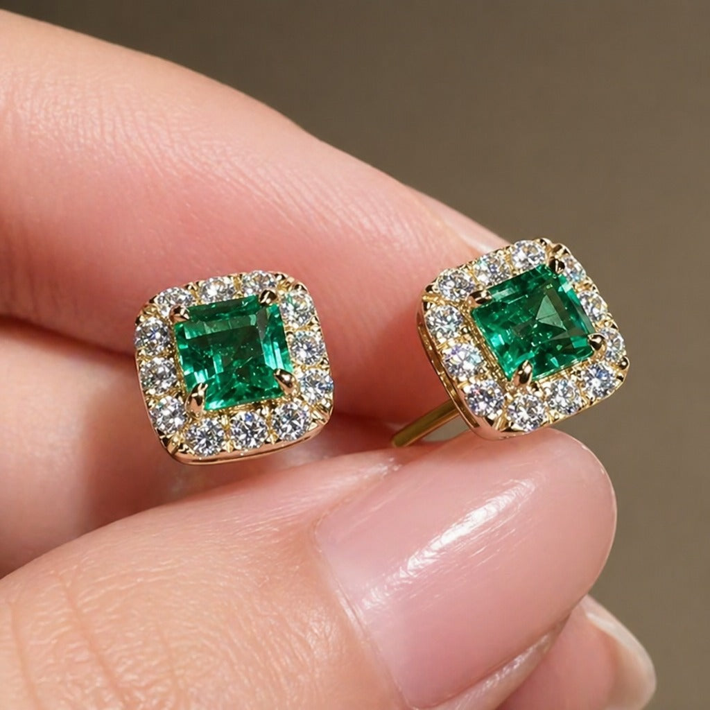 Elegant Regal Square Studs