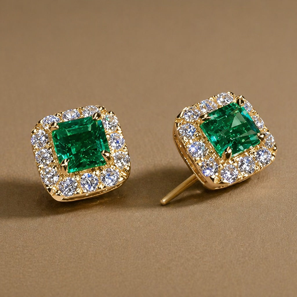 Elegant Regal Square Studs