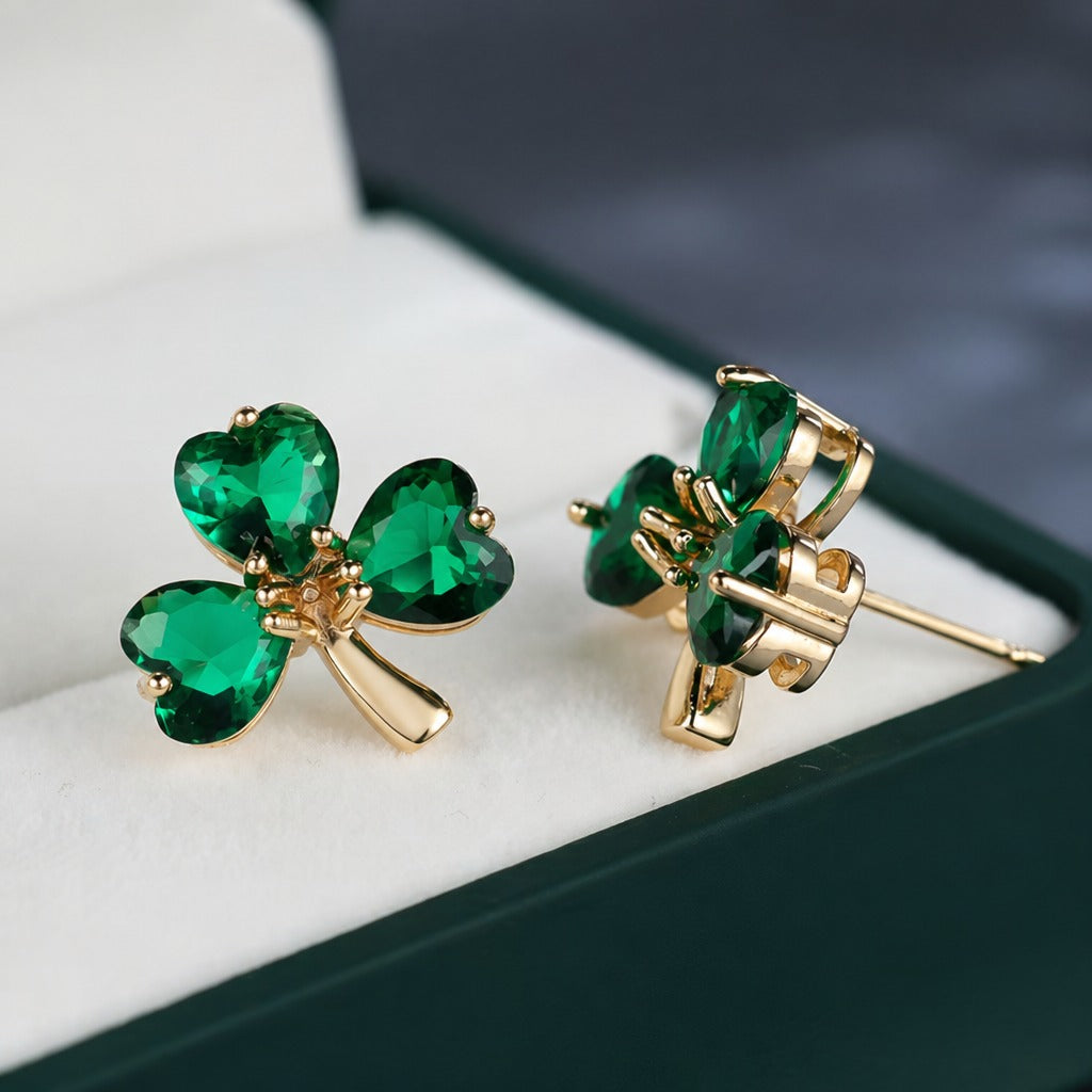 Crystal Clover Earrings