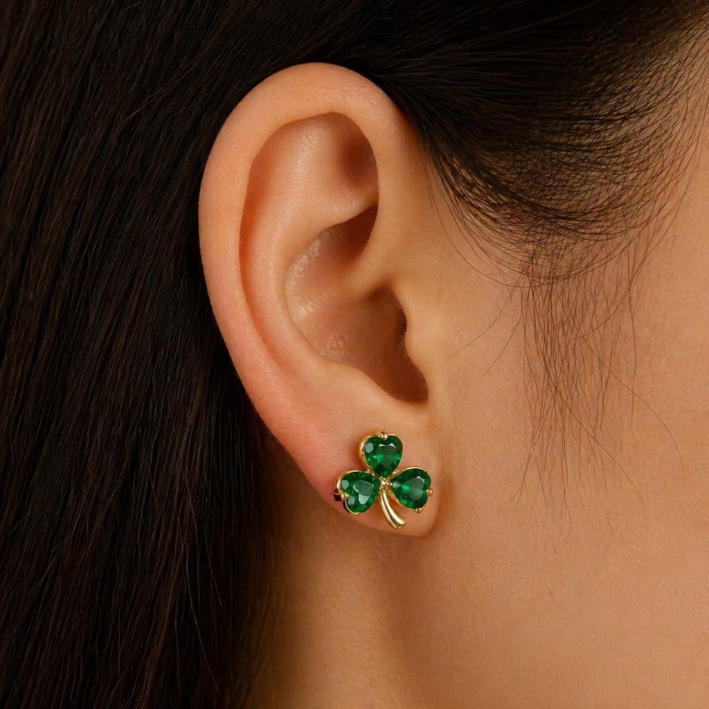 Crystal Clover Earrings