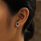 Crystal Halo Drop Earrings