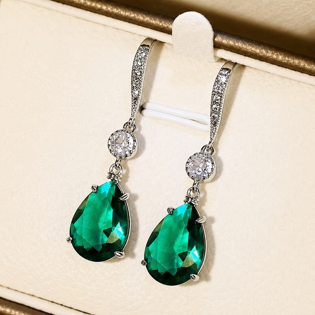 Emerald Teardrop Earrings