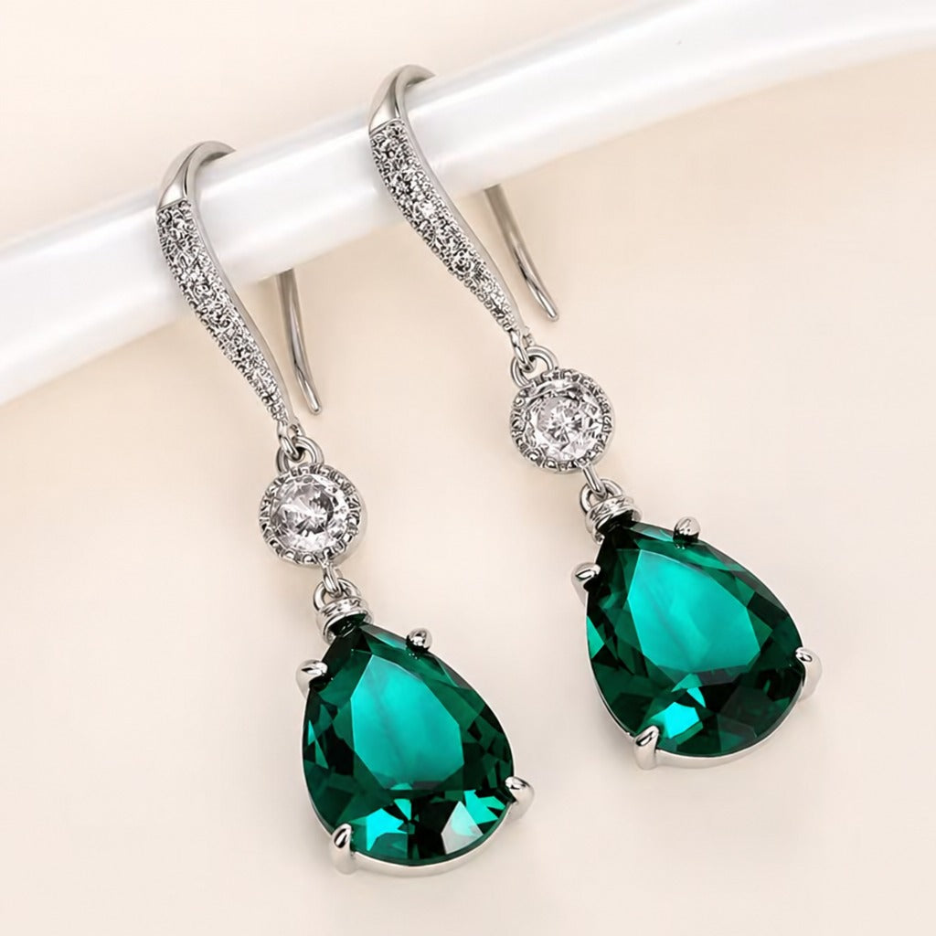 Emerald Teardrop Earrings