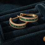 Elegant Glow Emerald Earrings