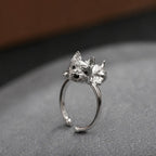 Crystal Dog Adjustable Ring