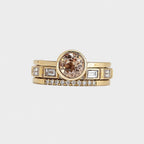 Crystal Gold Ring Set