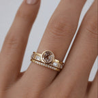 Crystal Gold Ring Set