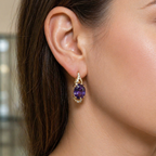 Imperial Nightfall Rose Gold Drop Earrings