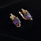 Imperial Nightfall Rose Gold Drop Earrings