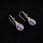 Calithra Lumen Twist White Gold Earrings