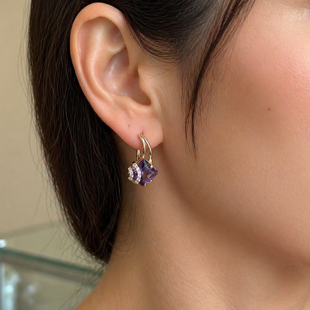 Zephira Crownlight Rose Gold Pave Earrings