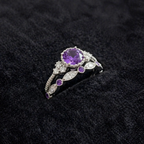 Violetis Crown White Gold Ring Set