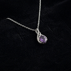 Amethyst Infinity White Gold Necklace
