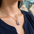 Amethyst Infinity White Gold Necklace