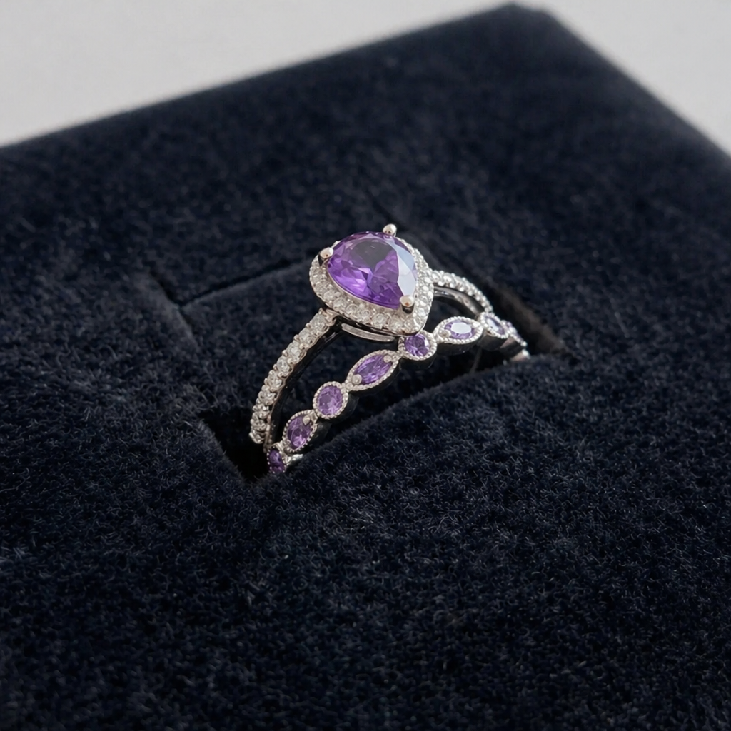 Teardrop Amethyst Set