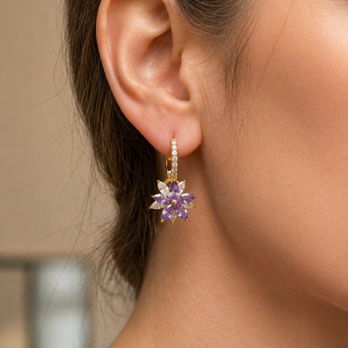 Amethelis Flora Gold Earrings
