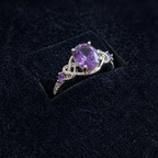 Amethyst White Gold Knot Ring