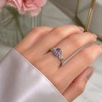 Amethyst White Gold Knot Ring