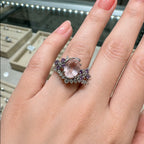Miravelle Leafglow White Gold Ring Set