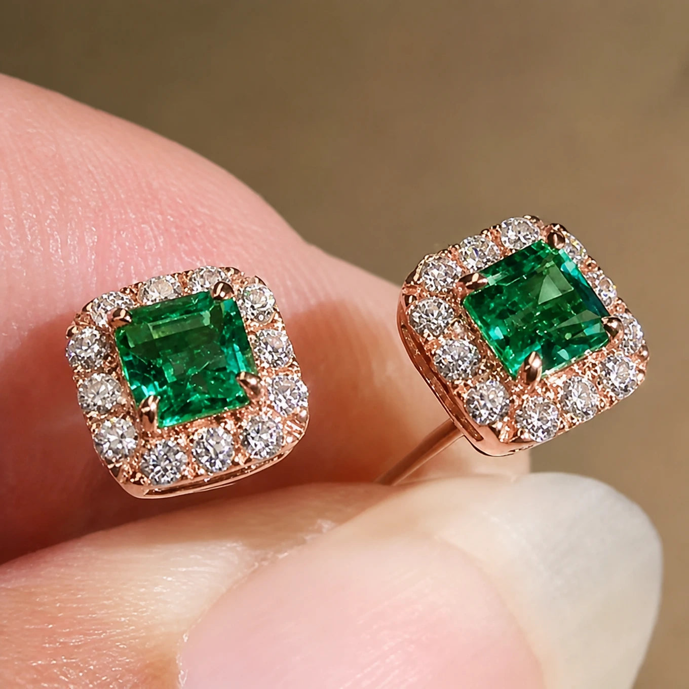 Elegant Regal Square Studs