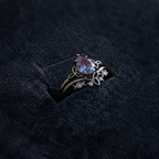 Amethyst Layers White Gold Ring