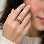 Orlina Violet Crest Rose Gold Ring