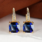 Mystic Sapphire Hoop Earrings