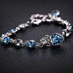 Ocean Heart Glow White Gold Bracelet