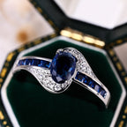 Sapphire Flow White Gold Ring