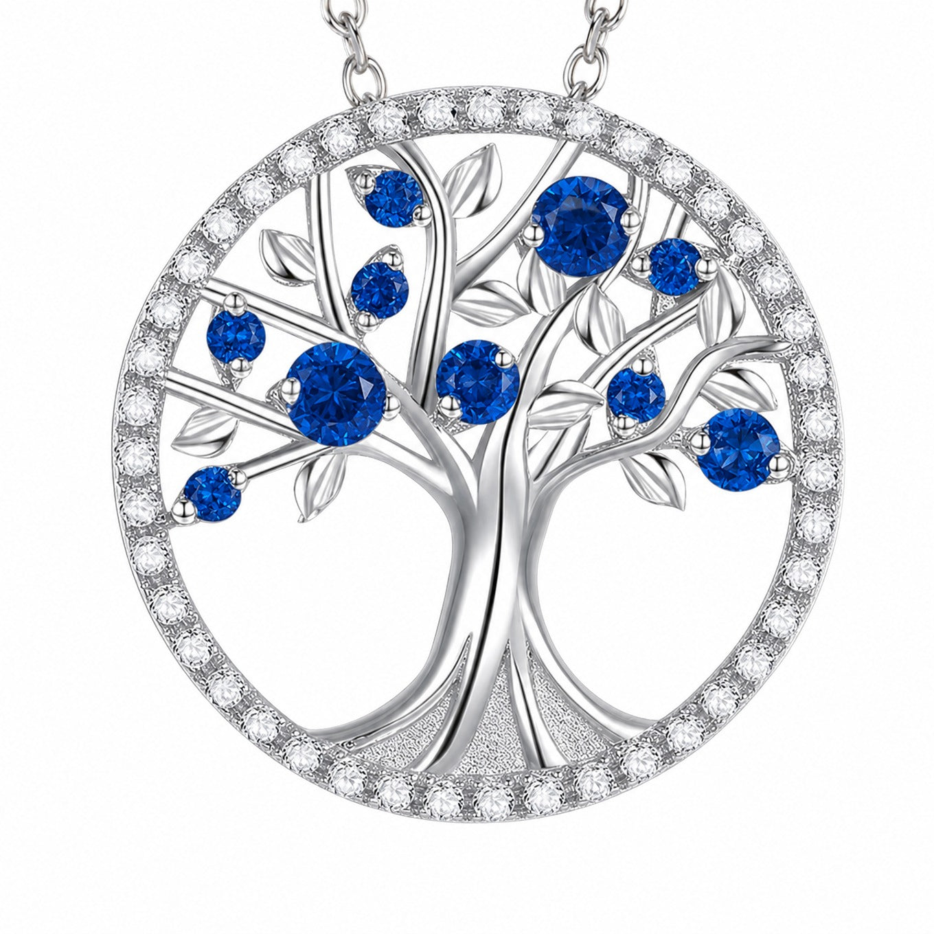 Tree Of Life White Gold Necklace
